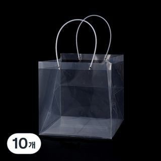 미화부장 PVC 비닐 꽃다발 화분 식물 선물 케이크 포장 투명 긴 대형 쇼핑백, 09 사각 오버사이즈, 10개