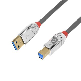 LINDY USB3.0 Type-A對B傳輸線 (1M/2M) 高速傳輸 耐用穩定, 灰 36661, 1個, 1m