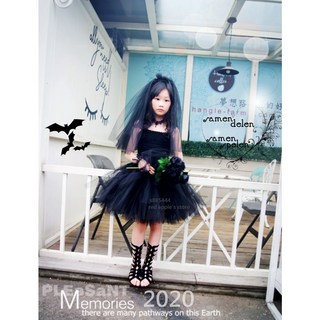 兒童鬼新娘造型服 (附頭飾/手套) 萬聖節/聖誕節/派對變裝