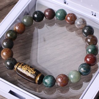 불교나라 레인보우 부적 염주팔찌