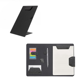 LHiDS 多功能隨行收納套組-輕量版：A5筆記本 A4收納板 三色可選, 質感黑, 1個