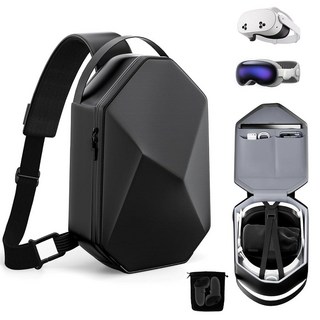 Hard Carrying Case Compatible with Meta Quest 3S/Qust 3/Quest 2/Pico 4/Vision Pro Fit Elite Strap, 블랙