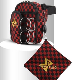 올로 체크 파크골프 파우치 힙색 (공타올 공홀더 포함), 레드체크(빨강), 1개