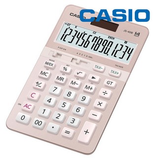 카시오 계산기 JS-40B-PK 핑크 세무사 회계사 14단, 1개