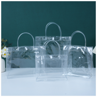 답례품 선물포장용 PVC 투명 쇼핑백, 20개
