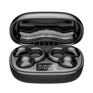 킹콩프로 골전도 블루투스이어폰 귀걸이형 노이즈캔슬링 무선 이어폰 M38, 블랙