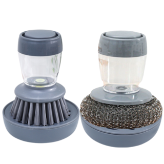 Mirsh 세제일체형 수세미 세척솔, 2개, 아이언+그레이