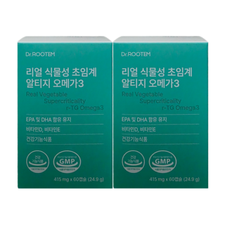 닥터루템 리얼 식물성 초임계 알티지 오메가3, 2박스, 30회분