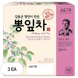 쌍계명차 김동곤 명인이 만든 뽕잎차, 1g, 40개입, 3개