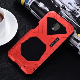 Imatch 모토로라 호환 모토 엣지 X30 G 5g 플러스 G100 Z4 충격 탱크 실리콘 데일리 케이스 알루미늄 메탈, 07 For Moto Z4, 05 빨간색