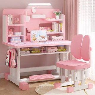 초등학생 책상 신학기 책상의자세트 핑크 초등생 책상 세트 600 800, 핑크 80cm+의자 전체세트