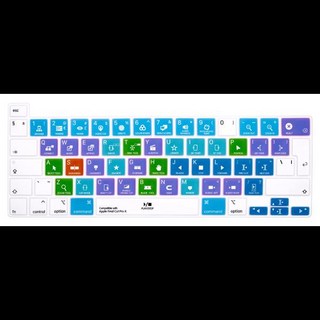 실리콘 단축키 키보드 커버 맥북 호환 프로 13 인치 A2289 A2251 A2338 M1 칩 프로 16 인치 A2141 용 EU 레이아웃, [01] Final Cut Pro X, 1개
