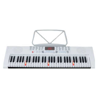 台灣Jazzy Jz-611 便攜式61鍵厚琴鍵電子琴, 白色