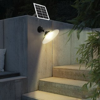 태양광등 태양광 전등 외등 벽등 태양열 전구 조명 LED 투광 가로등 분리형 갓등 고리, 태양광갓등 - 벽고정형