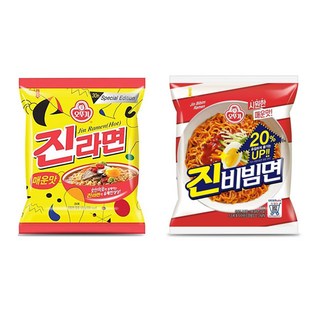 오뚜기 2종세트 진라면매운맛 5봉 진비빔면 5봉 봉지
