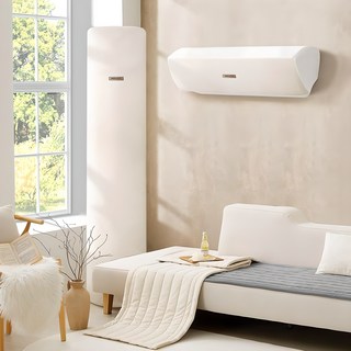 별의별샵 스탠드 벽걸이 에어컨커버 프리미엄 소파원단, 아이보리