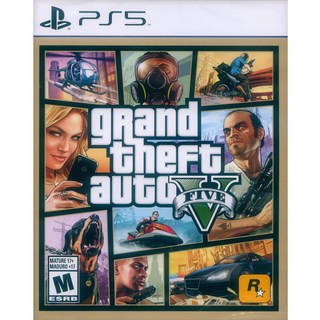 PS5 GTA5 俠盜獵車手5 中文版 grand theft auto V FIVE 【一起玩】, 中文美版-全新(英文封面中文字幕), 中文美版