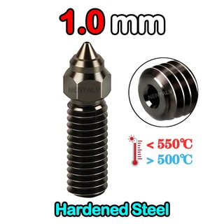 Creality Ender 3 V3 KE/K1 MAX CR-M4 3D 프린터용 노즐 고유량 1-10 개, 14 Hardened-1.0mm, 02 2 pcs