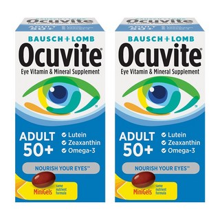 BAUSCH LOMB 博士倫 葉黃素Omega-3迷你膠囊 50歲以上適用, 50顆, 2罐