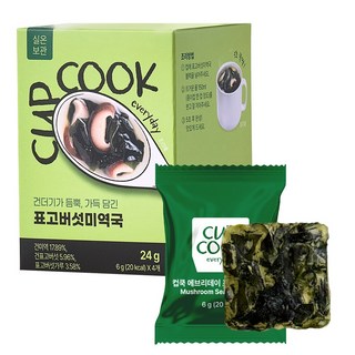 5초 완성! 건더기 듬뿍 더 진하고 맛있는 프리미엄 동결건조 프리미엄 국 컵쿡에브리데이 표고버섯 미역국, 1개, 24g
