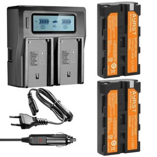 NP-F550 배터리 + 듀얼 빠른 소니 NP F770 F750 F570 F550 F530 NP F970 F960 F950 F930 NP-FM50 NP-FM500H, 5) 2batteryand1charger, 1개