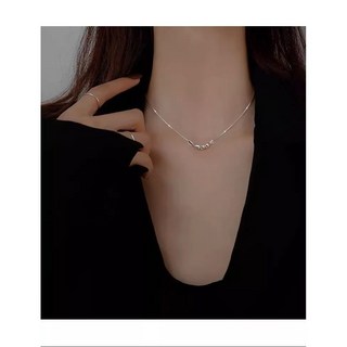 여성 실버 925 순은 쌀알 콩알디자인 목걸이