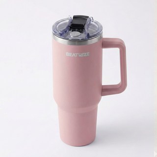 베아트리체 텀블러 대용량 1.18L 보온 보냉 빨대형 손잡이 포함 진공 컵 예쁜 색상, 1180ml, 1. 핑크, 1개