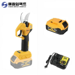 Dewalt 18V 브러시리스 무선 전지가위: 정원에서 쉽게 정확하게 과일나무 및 가지를 다듬는 이상적인 도구, 색상: 3. 1Battery 1Charger UK, 1개