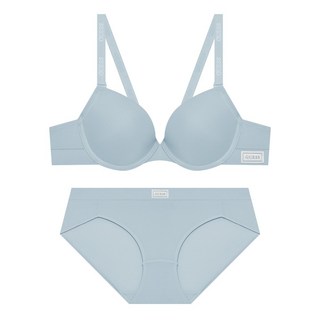 게스언더웨어 스퀘어라벨 프레시 브라 팬티 세트 - 라이트블루
