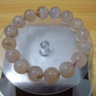 12mm黃極光23水晶手串，優質水晶，彈性繩串製，帶來好運與正能量，提升個人魅力, 1個