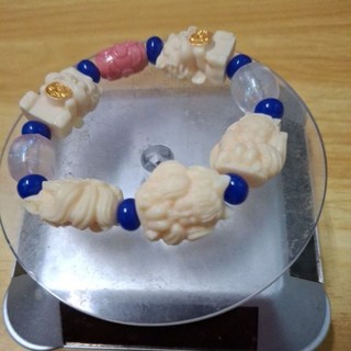 象牙果醒獅九尾狐設計手串 手工精雕細琢 展現獨特東方魅力