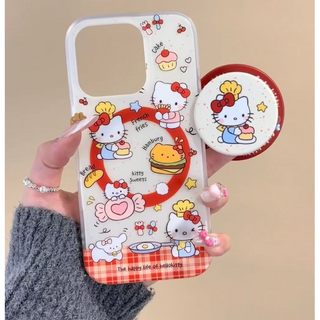 귀여운 케익 쿠킹 키티 삼성 갤럭시 울트라 케이스 맥세이프 +그립톡 자석 업그레이드