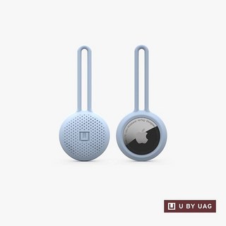 UAG 矽膠抗菌保護套吊飾定位器追蹤器，適用於Apple AirTag，多色可選，方便攜帶，有效防丟。, 藍色, 1個