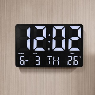 촘스토리 캘린더 패드 LED 벽시계, 블랙