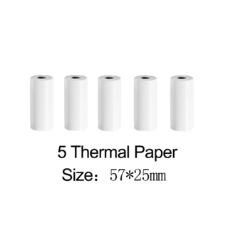 미니 프린터 감열식 잉크가 없는 휴대용 스티커 IOS 및 Android와 호환 가능 무선 사진 태그, 02 5 Teral Paper