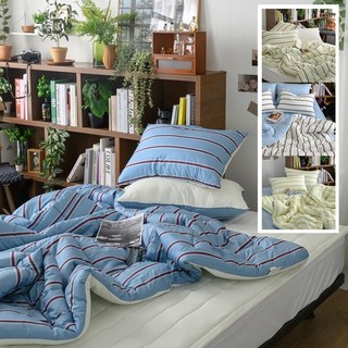 민아뜰 스트라이프 사계절 차렵이불 레트로 봄 차렵이불 줄무늬 고급 빈티지 이불