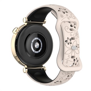 Huawei Watch GT6 矽膠壓花錶帶, 1個, 星光黑,GT2/3/4/5/GT6 46mm, 星光黑