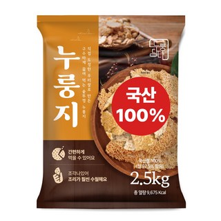 누룽담다 우리쌀로 만든 솥뚜껑 누룽지, 1개, 2.5kg