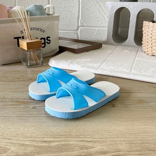 台灣犀利趴 兒童藍白拖-H拖 台灣製造 輕便舒適 室內外拖鞋, 童-水藍16.5