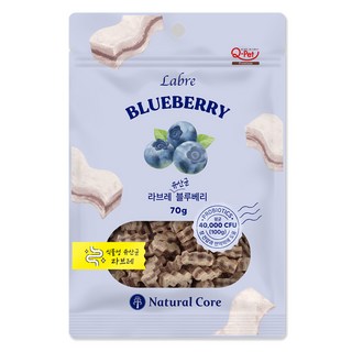 네츄럴코어 강아지 라브레 일본간식 유산균 딸기 블루베리, 70g, 1개
