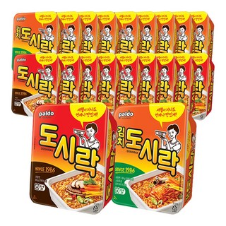 팔도 도시락 86g X 10p + 김치도시락 86g X 10p, 1박스
