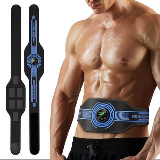 PERFFIER퍼피어 하루15분 몸매관리용 EMS저주파 복근 운동 벨트 뱃살을 녹여주는 10가지 트레이닝 모드+39단계 자극 강도 홈 트레이닝 필수템, 블랙