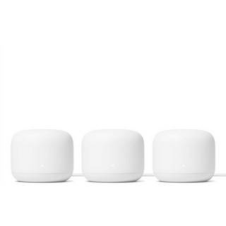 구글 네스트 WiFi 라우터 3팩 - 2세대 4x4 AC2200 메시 Wi-Fi 라우터6600제곱피트 커버리지 1대의 라우터 및 2대의 익스텐더, 구글 네스트 WiFi 라우터 3팩 - 2세대 4x4 A