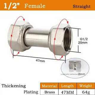 1/2 "BSP 황동 파이프 피팅 암/수나사 스트레이트/엘보/티 타입 구리 물 오일 가스 어댑터, 17 CORAL, 01 1 PCS