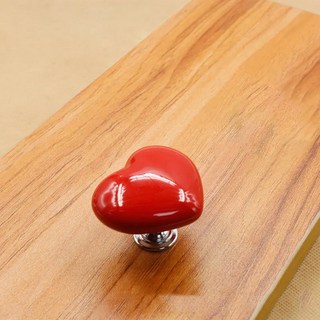 彩色愛心馬桶配件按壓器按鈕衛生間水箱按鈕通用輔助器時尚美甲用, 【紅色1個】實心款