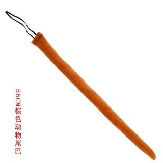 熱銷新品 【2011人好評】幼兒園借尾巴兒童錶演齣道具動物尾巴手套配飾猴子尾巴裝飾, 1個, 56cm棕色動物尾巴