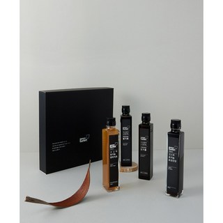 쿠엔즈버킷 참기름 들기름 간장 식초 4종 세트, 200ml, 1세트