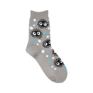 吉卜力宮崎駿正版灰塵精靈龍貓厚絨保暖室內襪 止滑卡通襪