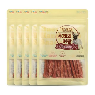 수제의여왕 강아지 육포간식, 연어슬라이스, 70g, 5개