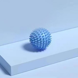 【台灣發貨】長筋膜球健身按摩球肩頸腰腿部肌肉舒緩放鬆腳底按摩花生瑜伽保健球, 1個, 按摩球-藍色（單球）
